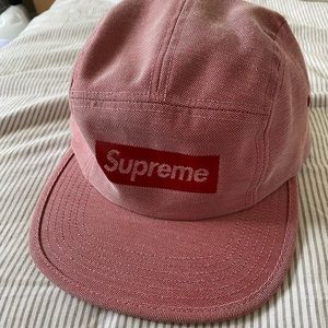 Supreme Jacquard Box Logo Camp Cap Red